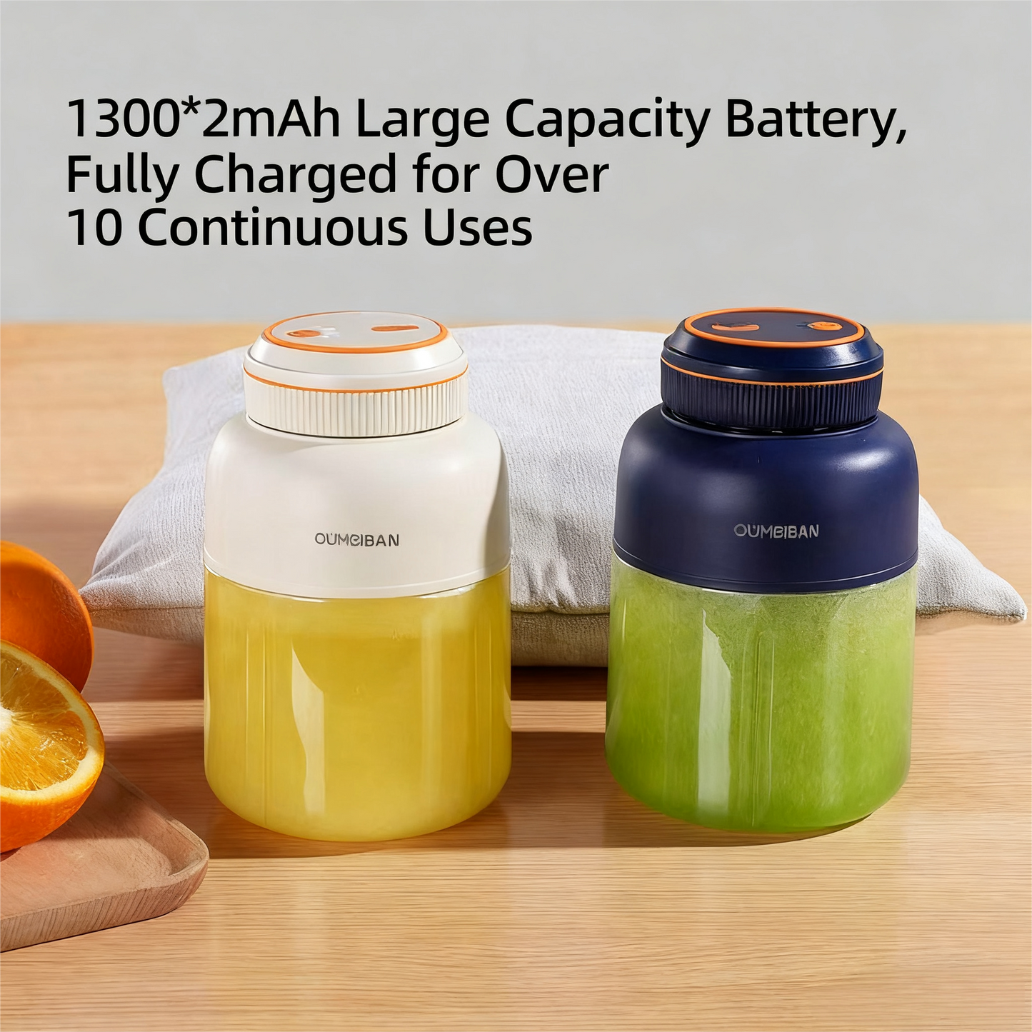 Portable Blender: Personal Size Smoothie Maker, Large Capacity for Shakes, Ice Crushing, Home & Travel Use