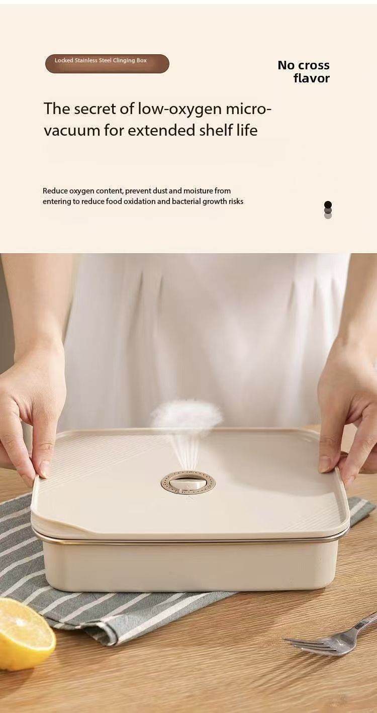 304 Stainless Steel Food Storage Container - Rapid Freezing & Freshness Lock | 3-5x Longer Freshness | Metal Enhanced Cooling | Airt Seal for Home/Commercial Use
